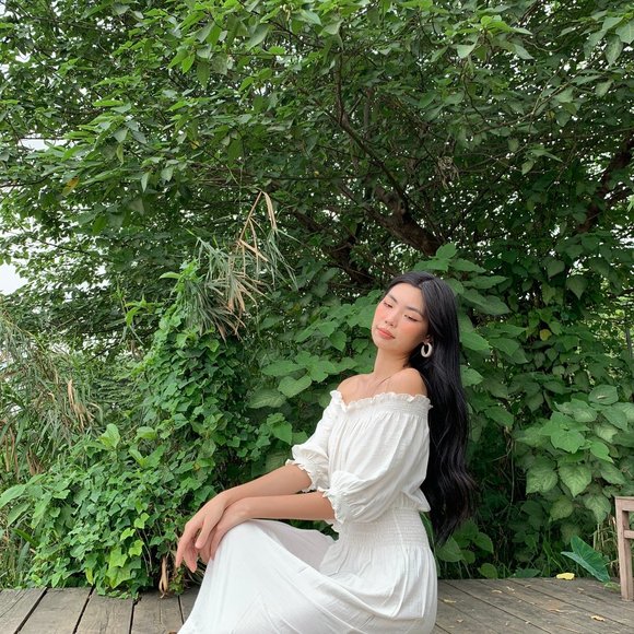 ALANTINO OFF THE SHOULDER DRESS - Picture 3 of 4